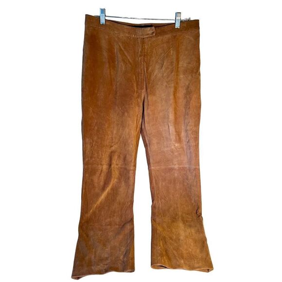 BERNARDO Genuine Leather Suede Lined Pants Slacks Size 14 - Picture 1 of 8